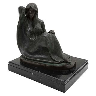 VÍCTOR HUGO CASTAÑEDA, Untitled, Signed and dated 1988, Bronze sculpture III / X on marble base, 18.1 x 13.9 x 17.9" (46 x 35.5 x 45.6 cm)