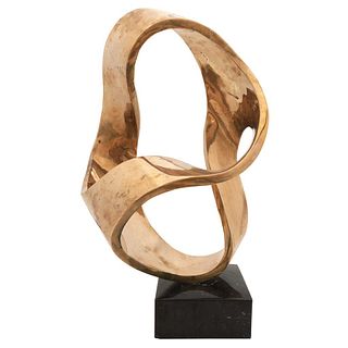 ENRIQUE MIRALDA, Untitled, Signed and dated 71, Bronze sculpture on marble base, 25.7 x 15.7 x 15.1" (65.5 x 40 x 38.5 cm)