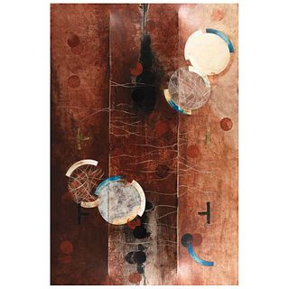 VÍCTOR GUADALAJARA, Pares, Signed and dated 09, Encaustic on canvas, 70.8 x 47.2 x 3.5" (180 x 120 x 9 cm), Certificate