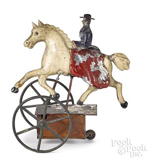 George Brown early clockwork painted tin horse