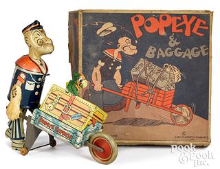 Marx tin lithograph Popeye Express wind-up