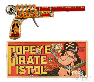 Marx tin lithograph Popeye Pirate Pistol