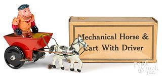 Marx tin wind-up Mechanical Horse & Cart