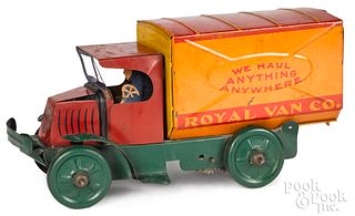 Marx tin lithograph wind-up Royal Van Co. truck