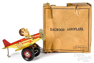 Marx tin lithograph wind-up Dagwood Aeroplane