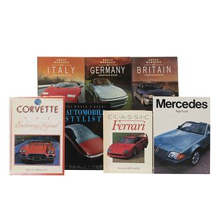 LIBROS SOBRE AUTOS CLÁSICOS. a) Mercedes. b) Corvette. c) Classic Ferrari. d) Automobile Stylists. Piezas: 7.