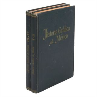 Mora, Fernando. Historia Gráfica de México. México: Novedades, 1952. 240; 255; 208; 256 p. Cuatro tomos en dos volumenes.