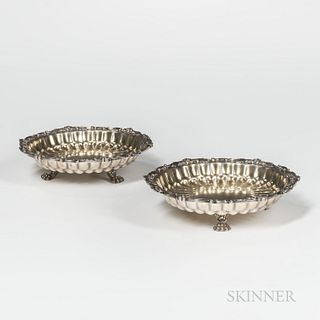 Pair of Whiting Sterling Silver Fruit Stands, New York, late 19th/early 20th century, dia. 7 1/4 in., approx. 25.8 troy oz.