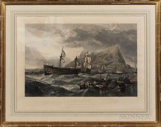 After Clarkson Stanfield (British, 1793-1867), THE VICTORY Towed into Gibraltar After the Battle of Trafalgar, Published by Thomas Agne
