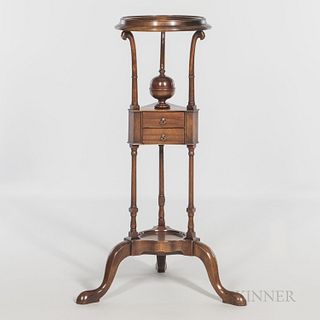 George III Mahogany Wig Stand, late 18th/early 19th century, ht. 36 in.