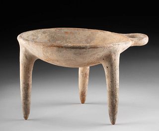 Rare Ancient Uzbekistan Pottery Tripod Vessel