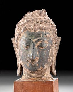16th C. Thai Bronze Buddha Head