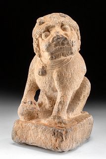 Chinese Qing Dynasty Stone Fu Lion - "Foo Dog"