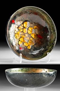 19th C. Japanese Glazed Bowl - Vibrant Colors!