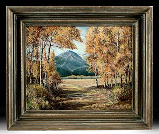 Signed William S. Green Landscape Painting, 1956