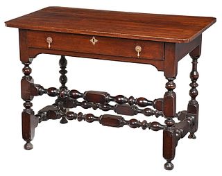 Rare William and Mary Stretcher Base Table