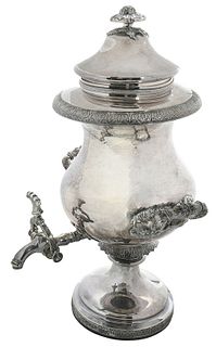 American Coin Silver Hot Water Urn