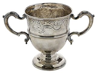Irish George II Silver Two Handle Cup