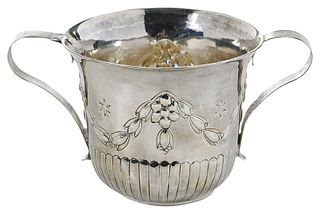 George III English Silver Porringer Cup 