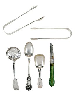 Six English Silver Table Items