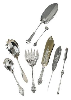 Eight Silver Serving Pieces