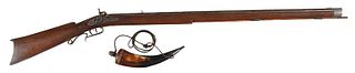 Percussion Rifle with Powder Horn 