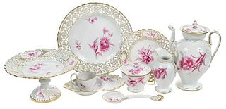 41 Pieces Assorted Meissen Tableware