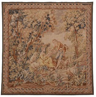 French Style Wool Tapestry Panel