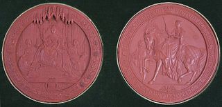 Two Queen Victoria Red Wax Seals 