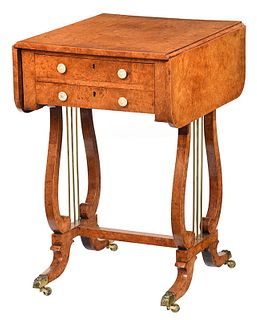 Fine Classical Burr Walnut Work Table