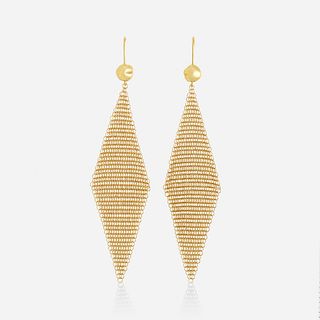 Elsa Peretti for Tiffany & Co., Gold 'Mesh' earrings