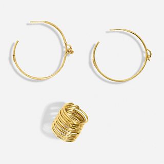 H. Stern, Gold hoop earrings and ring
