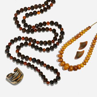 Group of amber jewelry