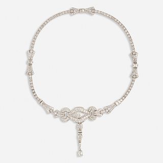 Fine Art Deco diamond necklace