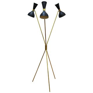 Italian Modern Stilnovo Style Tripod Floor Lamp