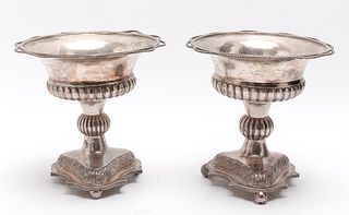 Victorian Silver Compotes, Pair
