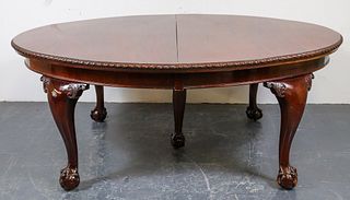 Large Chippendale Oval Dining Table