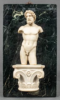 Neoclassical Male Nude Sculpture on Marble