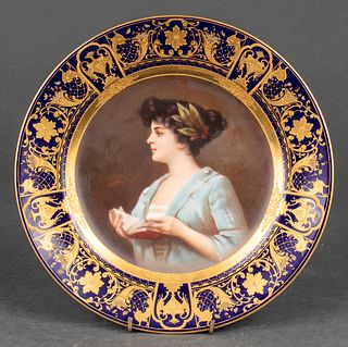 Royal Vienna "Poesie" Porcelain Cabinet Plate