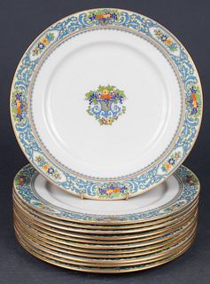 Lenox Painted Porcelain Dinner Plates, 12