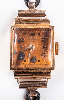 Vintage 18K Rose Gold Ladies Ancre 15 Rubis Watch