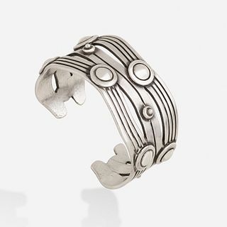 William Spratling, 'River of Life' sterling silver cuff