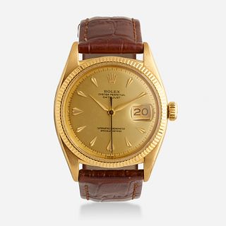 Rolex, Datejust gold wristwatch, Ref. 6605