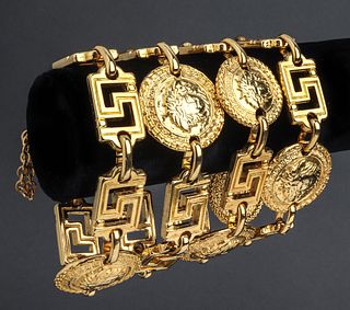 Gianni Versace Greek Key & Medusa Bracelet