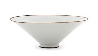 * A Dingyao-Style White Glazed Porcelain Bowl Diameter 8 inches.