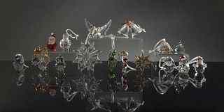 Swarovski, 16 Boxed Crystal Ornaments