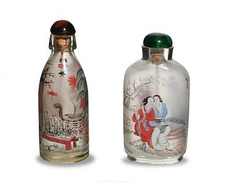 2 Inside-Painted Snuff Bottles, Xue Shaofu