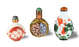 Group of 3 Chinese Snuff Bottles