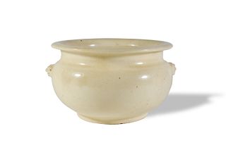 Chinese White Glazed Censer, 17-18th Century