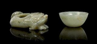* A Celadon Jade Coupe Length of first 4 1/2 inches.